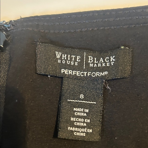White House Black Market Black Mini Skirt Size 8 Measurements in Pics - Picture 4 of 6